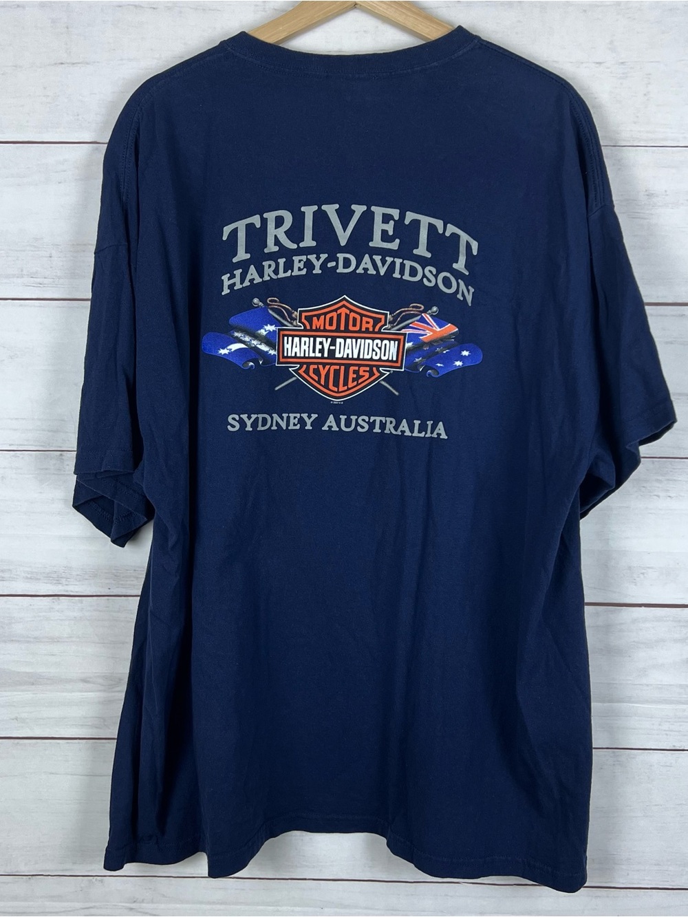 Harley Davidson Australia Sydney Opera House Blue T-Shirt Mens 2XL 2007 - Picture 2 of 7